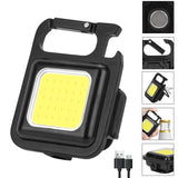COB Rechargeable Keychain Flashlight – 3-Mode Pocket Light with Magnet & Stand