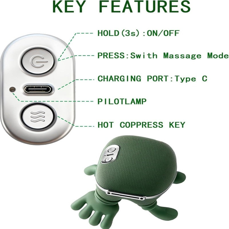 Neck & Back Massager with Heat – Wireless Kneading Massage Pillow