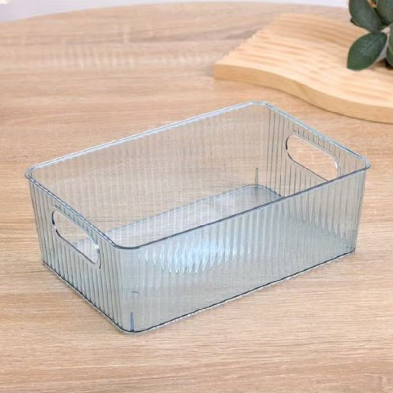 Transparent Desktop Cosmetic Organizer Storage Box Makeup view 4 - Nexusmart Pakistan