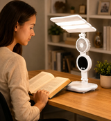 3 in 1 Rechargeable LED Desk Lamp with Fan & Phone Holder