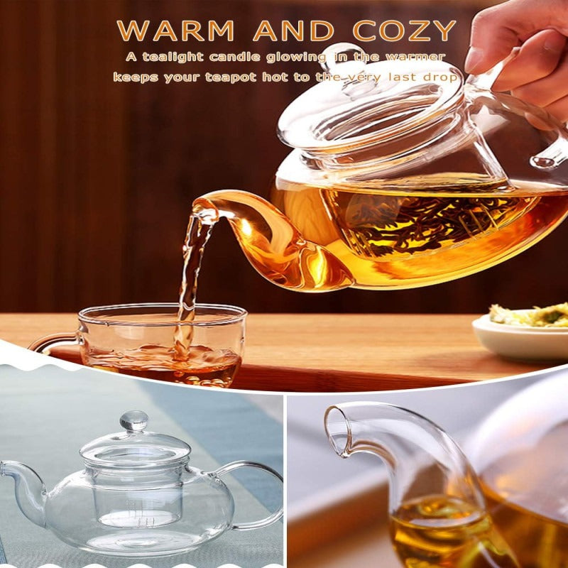 Borosilicate Stovetop Safe Glass Teapot with Glass Infuser product image - Nexusmart Pakistan