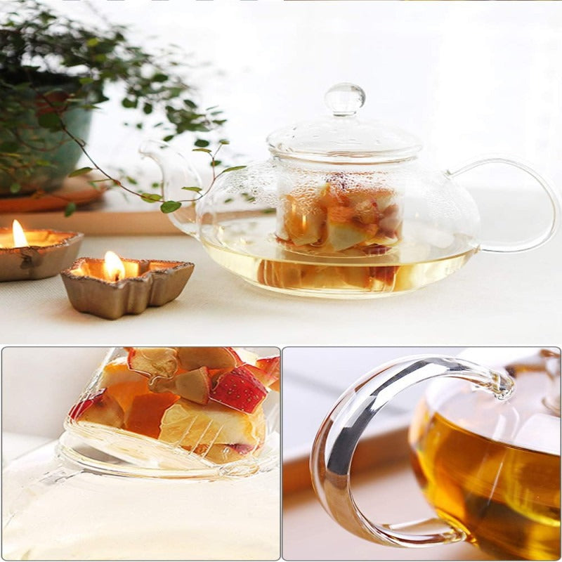 Borosilicate Stovetop Safe Glass Teapot with Glass Infuser view 5 - Nexusmart Pakistan