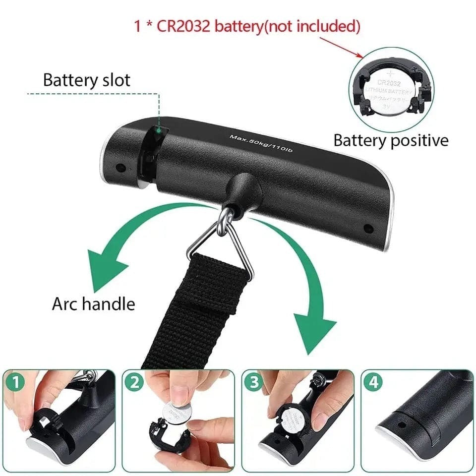 Digital Luggage Scale 110LB with Backlit LCD & Hook
