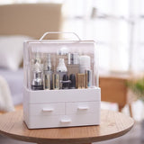 Drawer Type Makeup Organizer with Cover | Multi Layer Cosmetics Storage Box