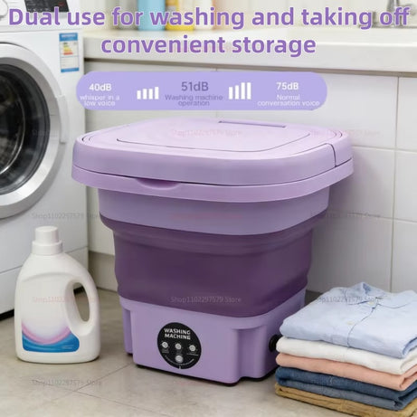 1.8L Portable Foldable Mini Washing Machine with Spinner