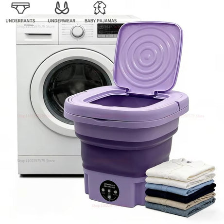 1.8L Portable Foldable Mini Washing Machine with Spinner