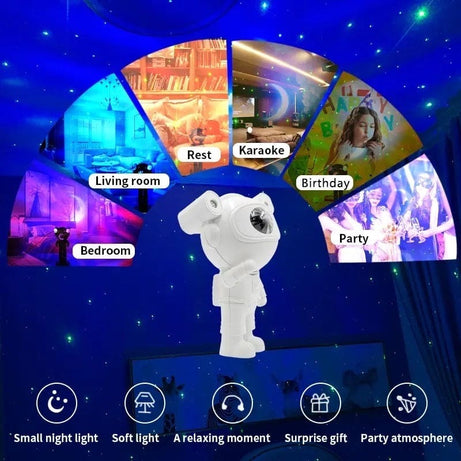 Astronaut Galaxy Projector Lamp with Remote Control – Nebula Star Ceiling Light for Kids