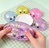 Mini Glitter Dumpling Squishy Ball – Soft Sensory Fidget Toy for Kids