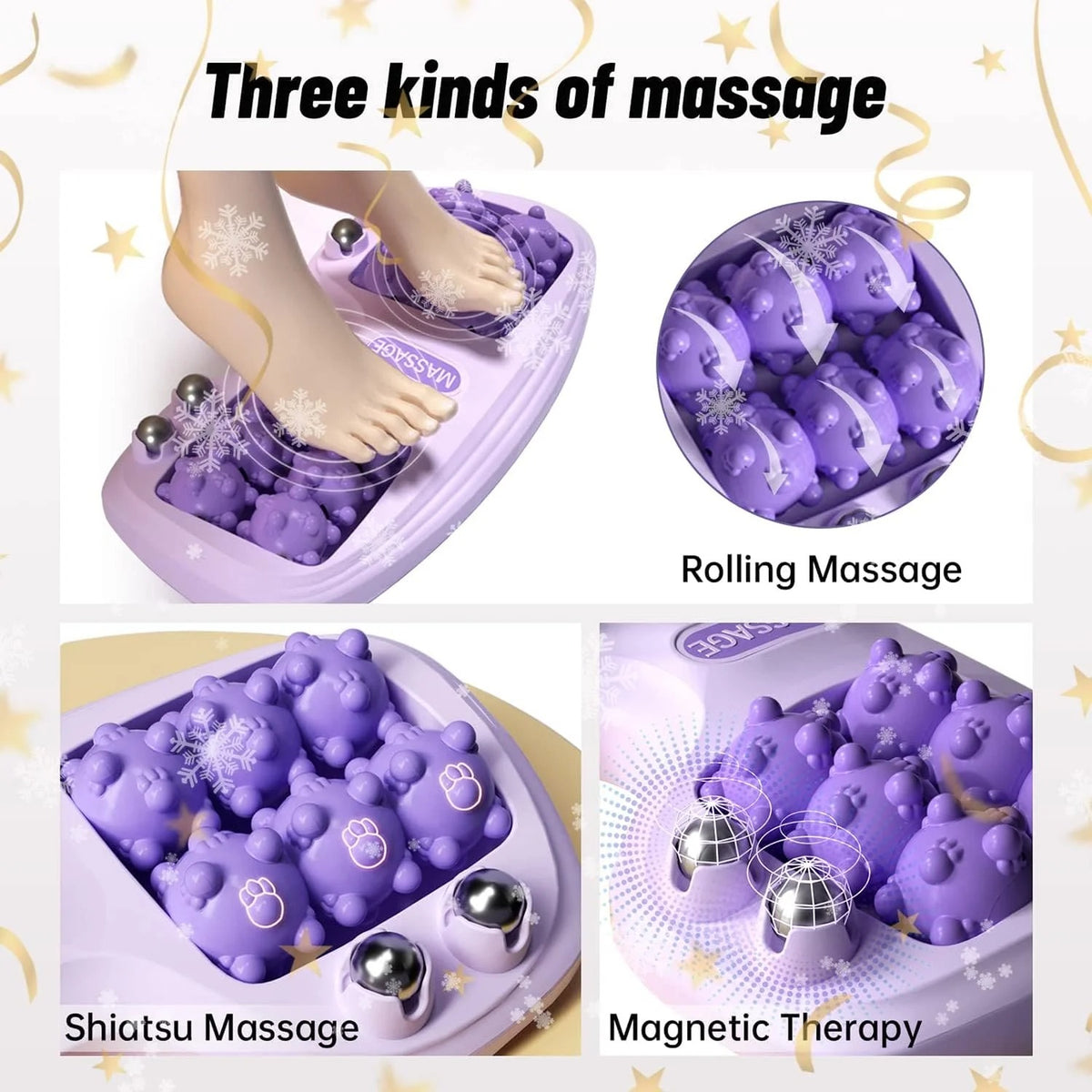 Manual Foot Massager Roller with Acupoint Beads for Foot & Arch Relaxation