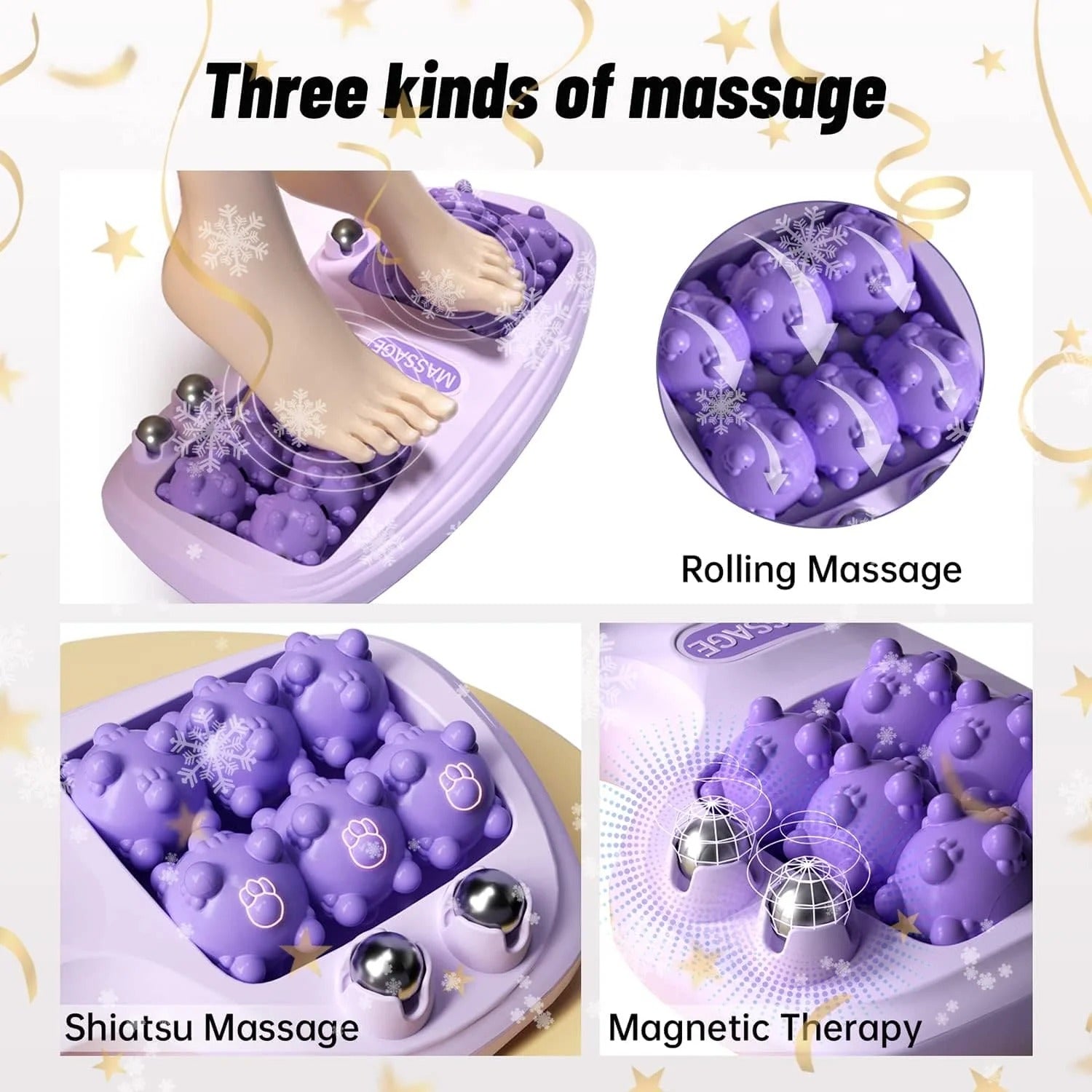 Manual Foot Massager Roller with Acupoint Beads for Foot & Arch Relaxation