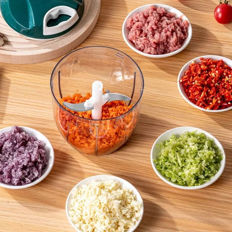 Manual Garlic Press Crusher & Multifunctional Food Chopper