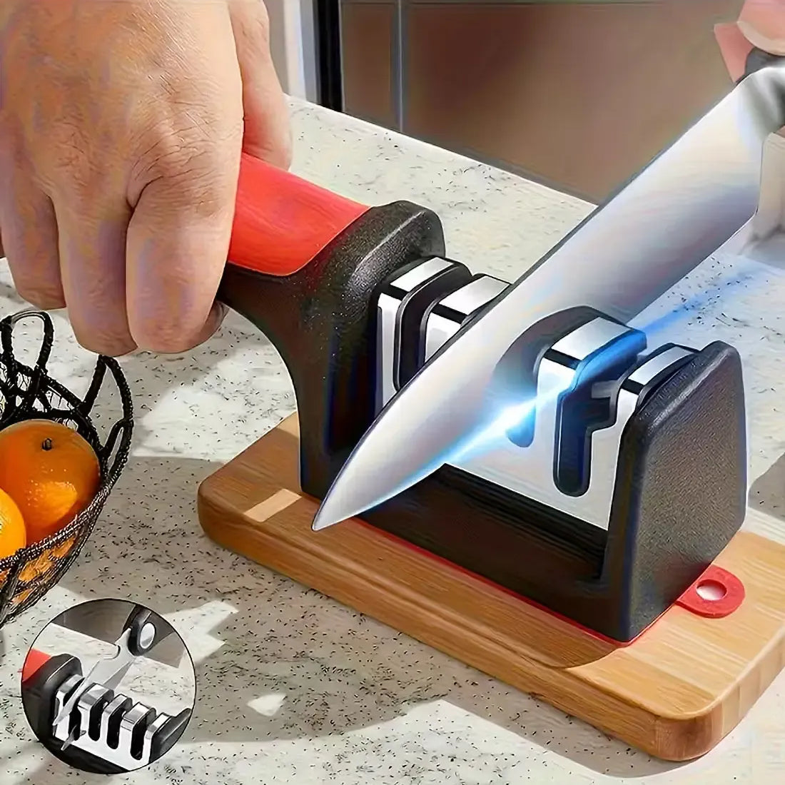 Kitchenly 4-in-1 Adjustable Kitchen Knife Sharpener view 2 - Nexusmart Pakistan