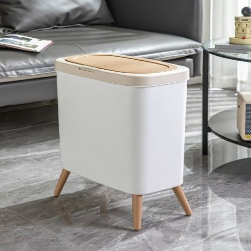 Kitchen Bathroom Living Room Household Trash Can with Press Lid product image - Nexusmart Pakistan