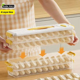 4-Layer Refrigerator Storage Box for Dumplings & Food Organization