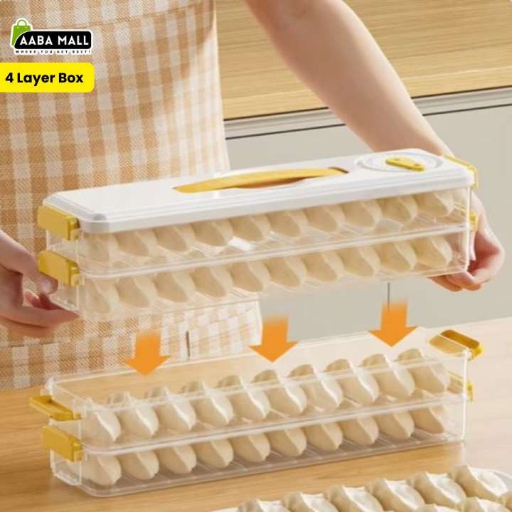 Multi-Layer Refrigerator Storage Box for Dumplings & Food Organization