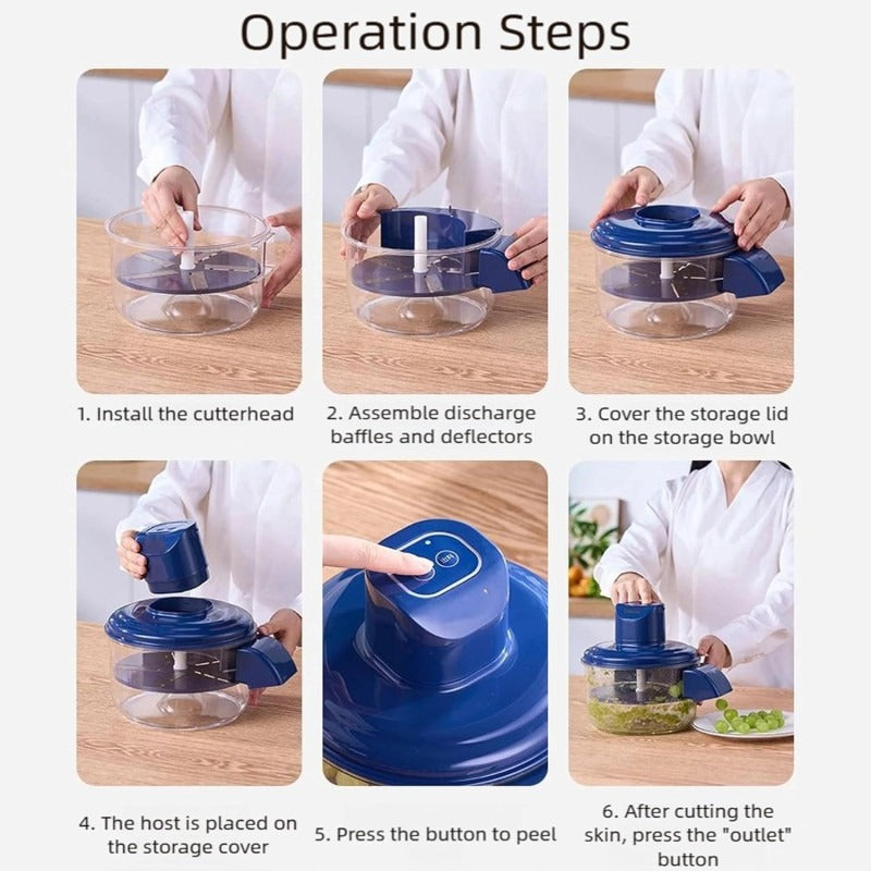 Rechargeable Automatic Fruit Vegetable Peeler Electric Peel view 8 - Nexusmart Pakistan