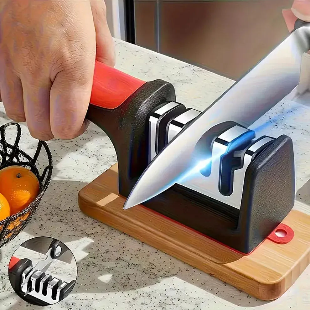 Kitchenly 4-in-1 Adjustable Kitchen Knife Sharpener view 3 - Nexusmart Pakistan
