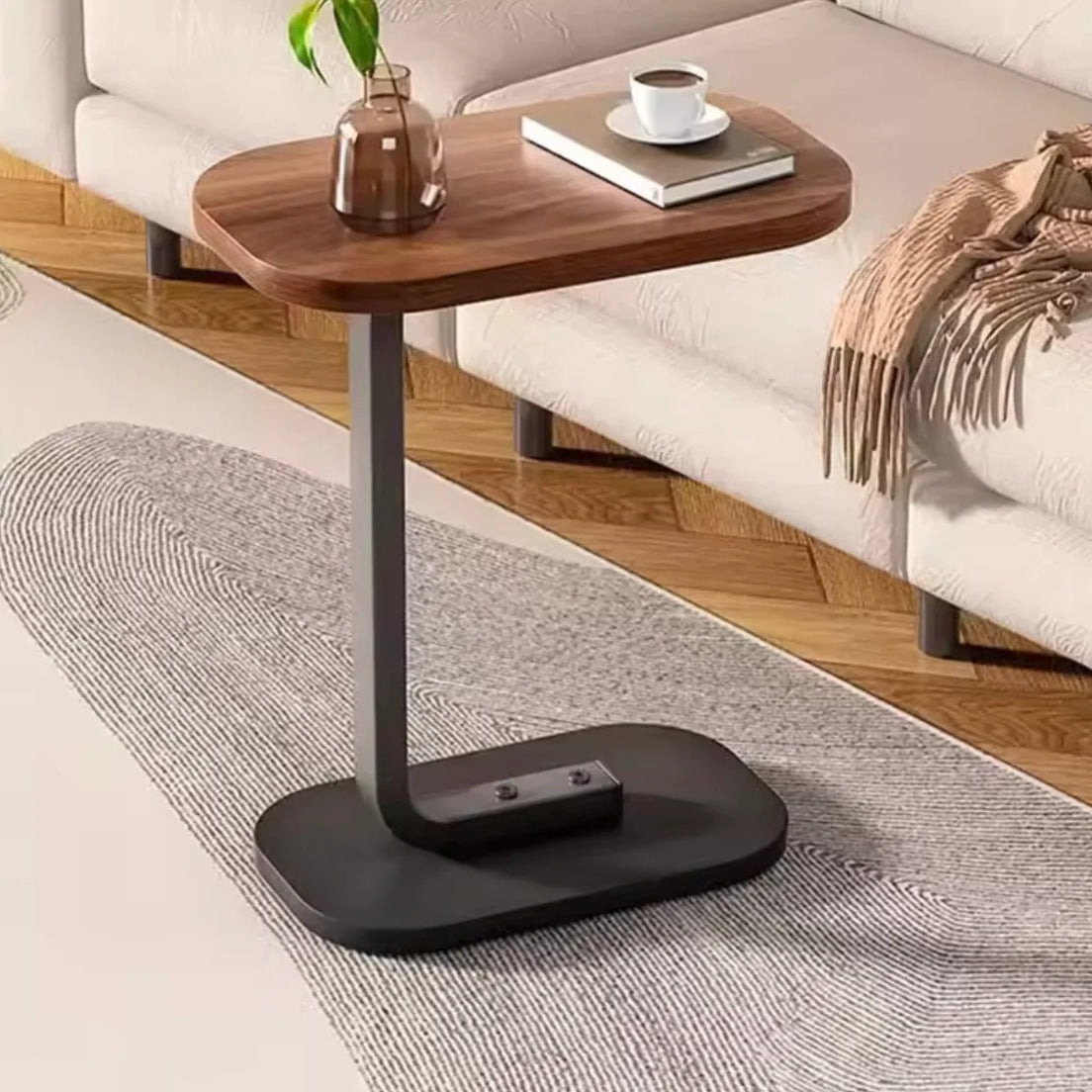 Multifunctional Wooden Bedside & Sofa Side Table – Square Mini Coffee Table