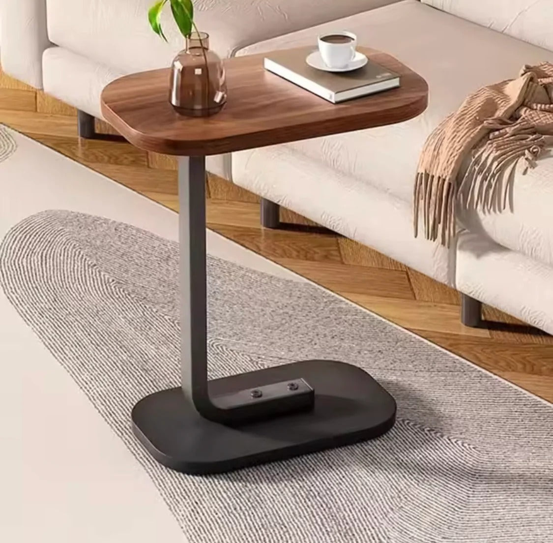 Multifunctional Wooden Bedside & Sofa Side Table – Square Mini Coffee Table