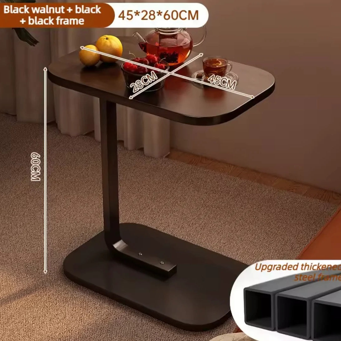 Multifunctional Wooden Bedside & Sofa Side Table – Square Mini Coffee Table