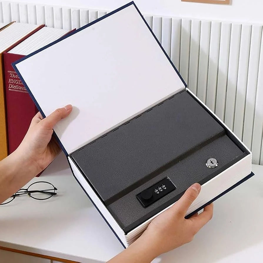 Secret Dictionary Book Safe with Lock – Portable Hidden Cash Storage Box