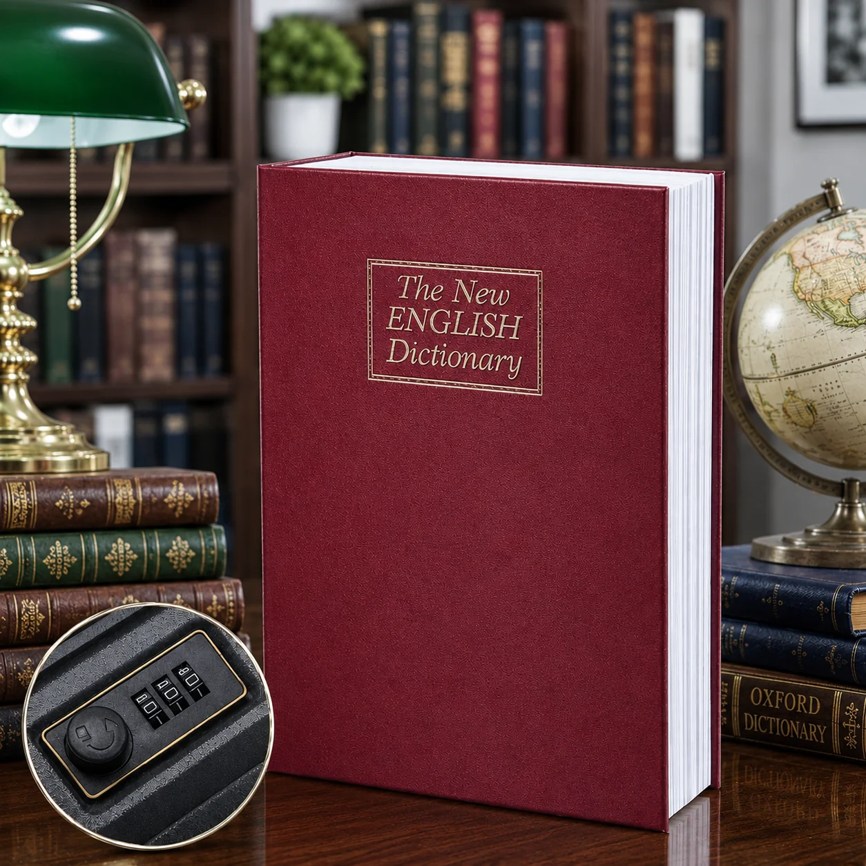 Secret Dictionary Book Safe with Lock – Portable Hidden Cash Storage Box