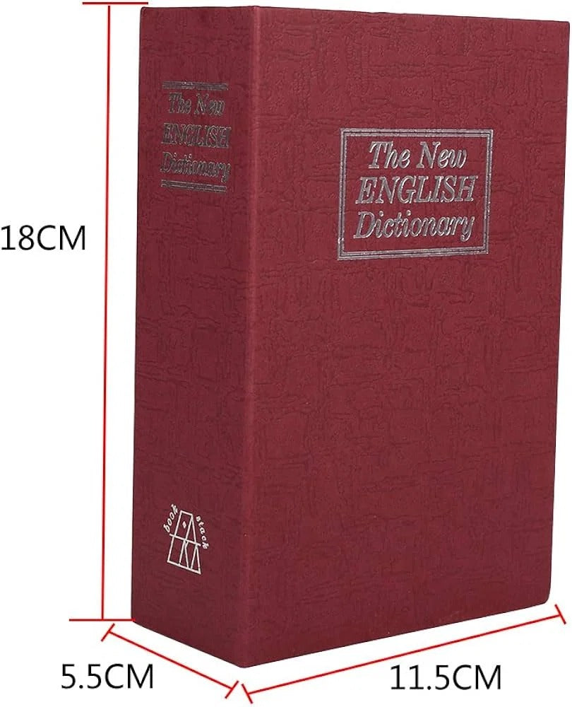 Secret Dictionary Book Safe with Lock – Portable Hidden Cash Storage Box