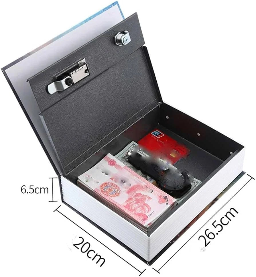Secret Dictionary Book Safe with Lock – Portable Hidden Cash Storage Box
