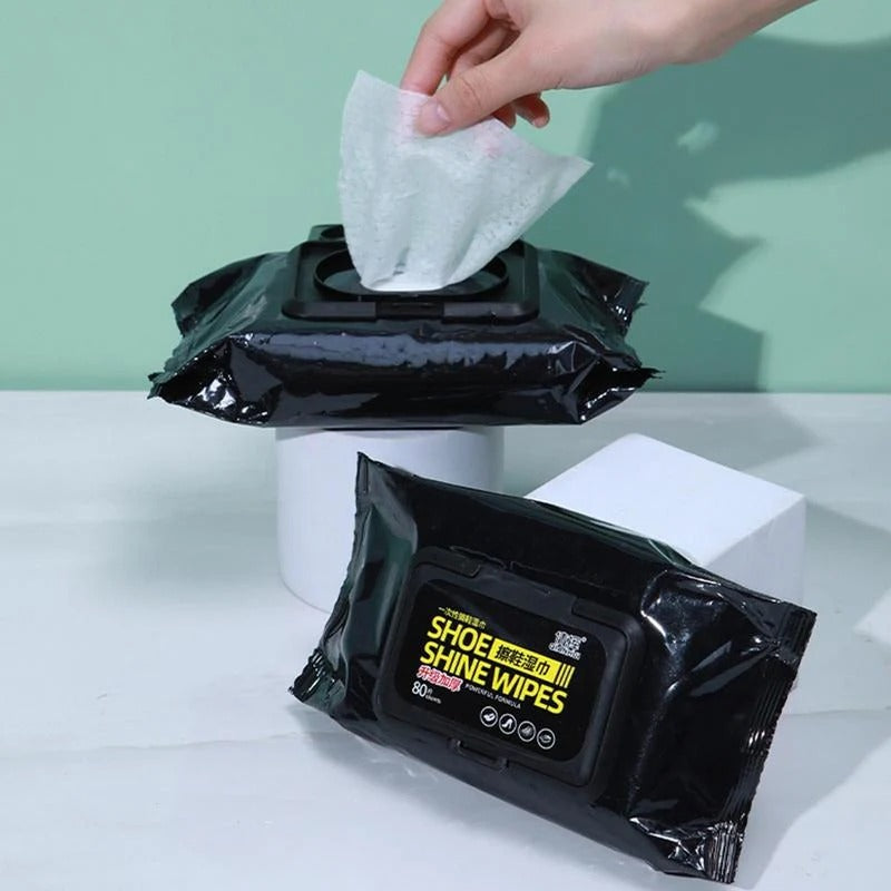 Shoe Shine Wipes – 80 Pcs Quick Cleaning Wipes for Footwear