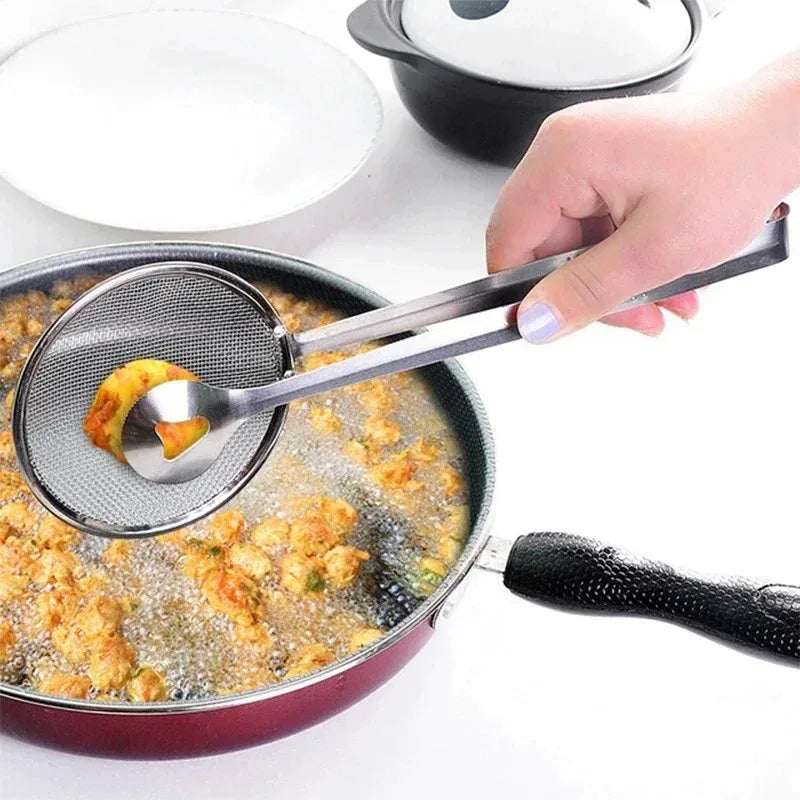 Frying Tong with Strainer Stainless Steel Kitchen & Cooking view 3 - Nexusmart Pakistan
