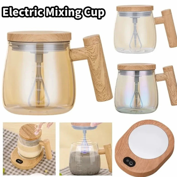 400ml Electric Self-Stirring Glass Cup – Automatic Coffee Mixer