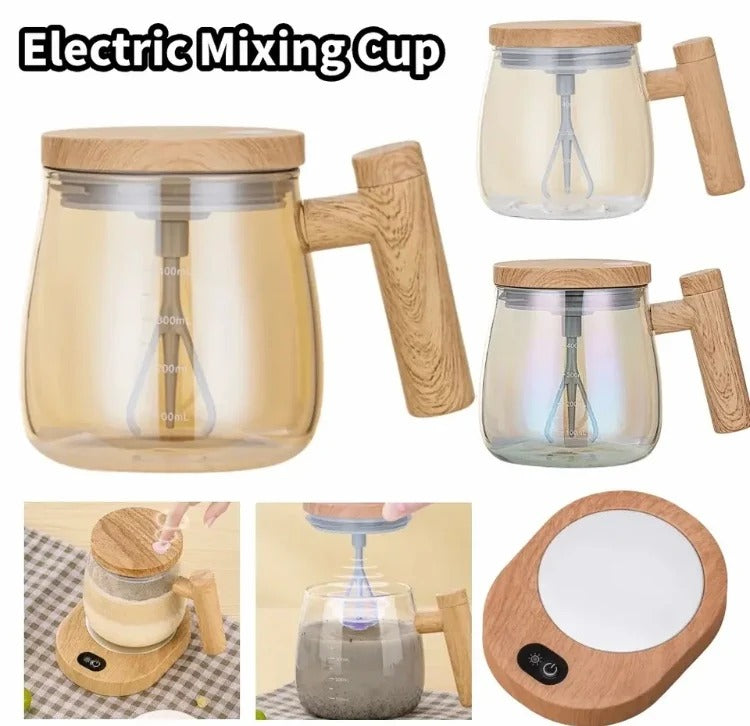 400ml Electric Self-Stirring Glass Cup – Automatic Coffee Mixer
