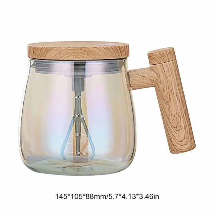 400ml Electric Self-Stirring Glass Cup – Automatic Coffee Mixer