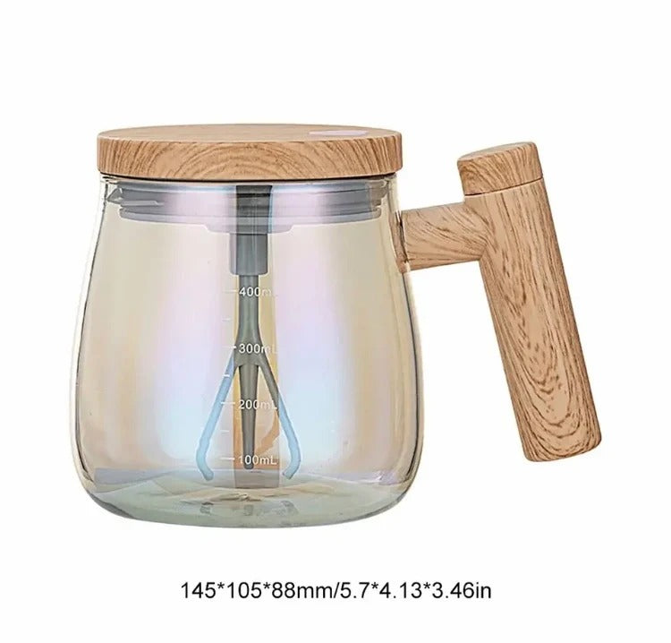400ml Electric Self-Stirring Glass Cup – Automatic Coffee Mixer