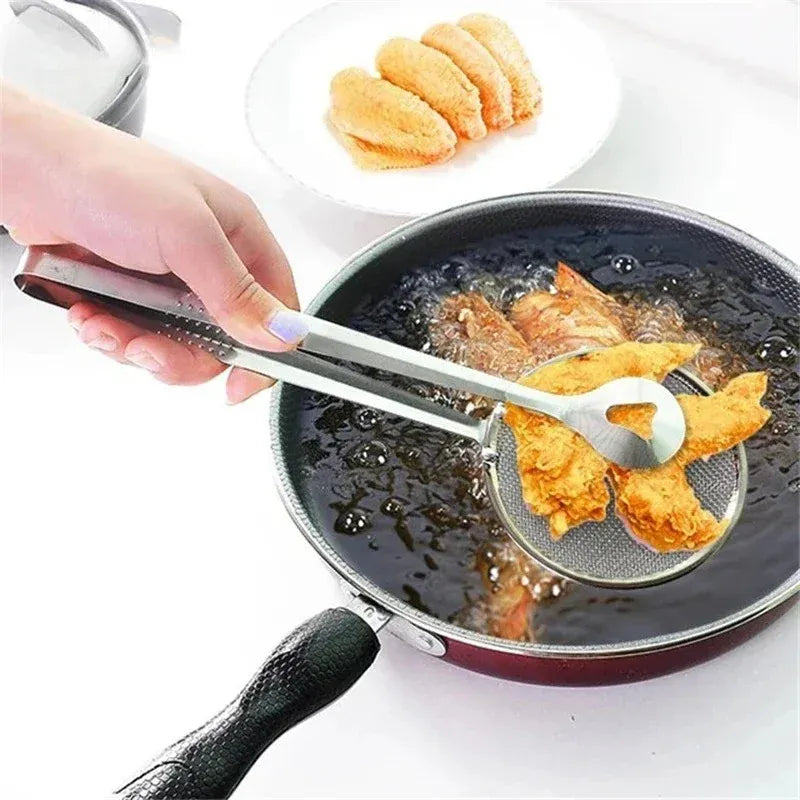 Frying Tong with Strainer Stainless Steel Kitchen & Cooking view 4 - Nexusmart Pakistan