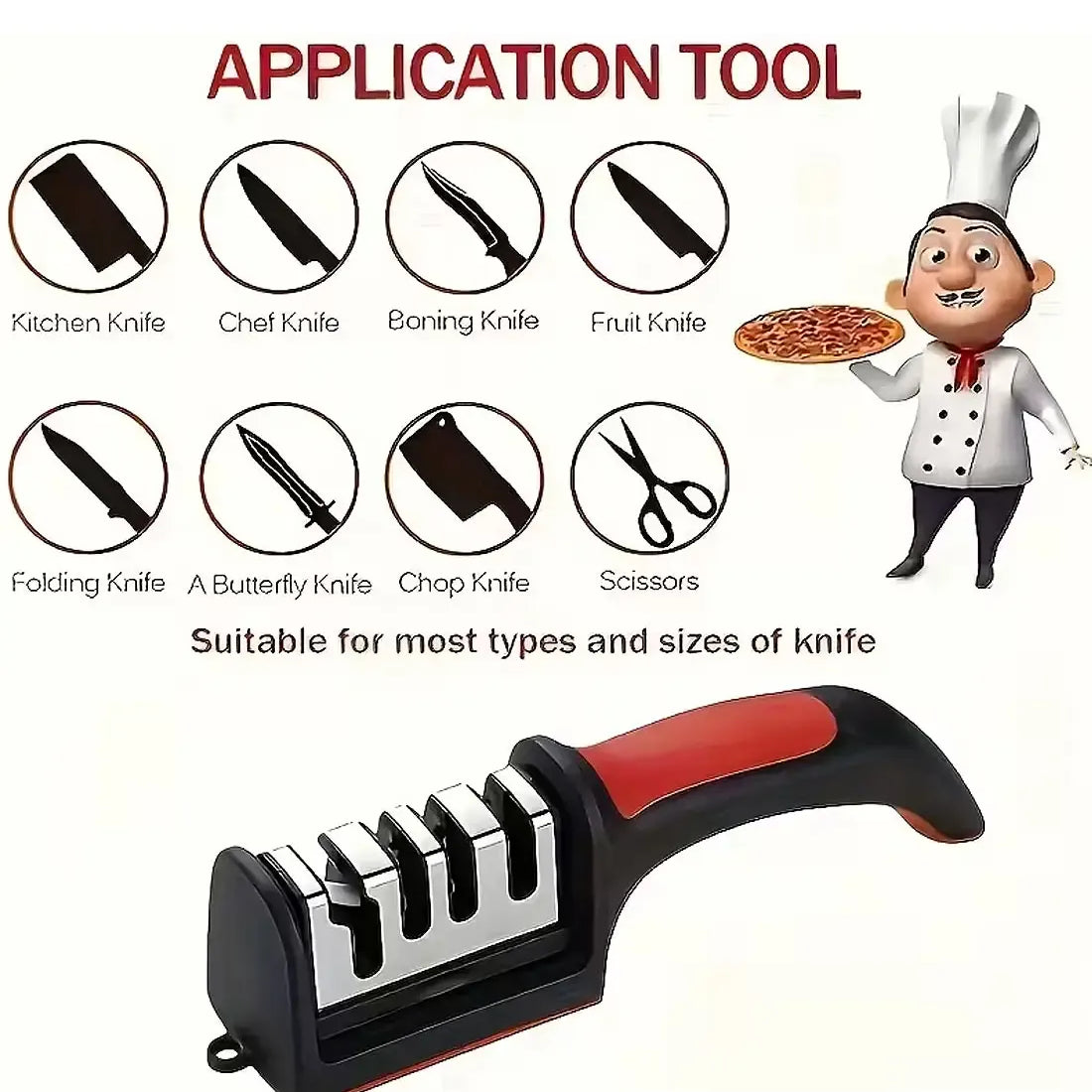 Kitchenly 4-in-1 Adjustable Kitchen Knife Sharpener view 4 - Nexusmart Pakistan