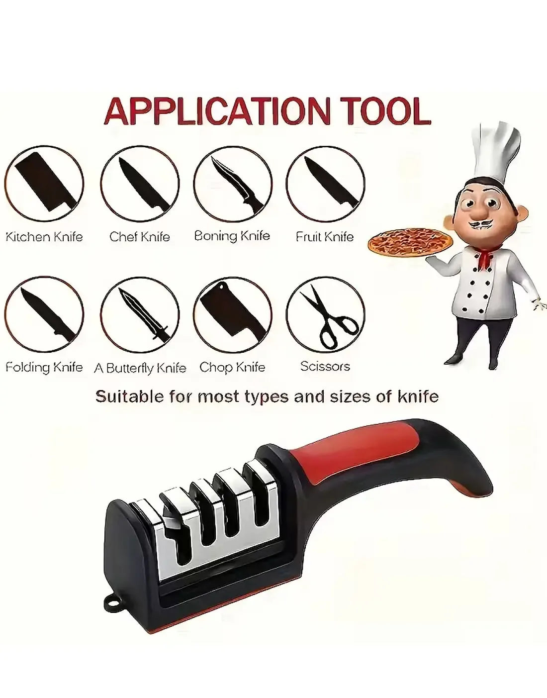 Kitchenly 4-in-1 Adjustable Kitchen Knife Sharpener view 4 - Nexusmart Pakistan