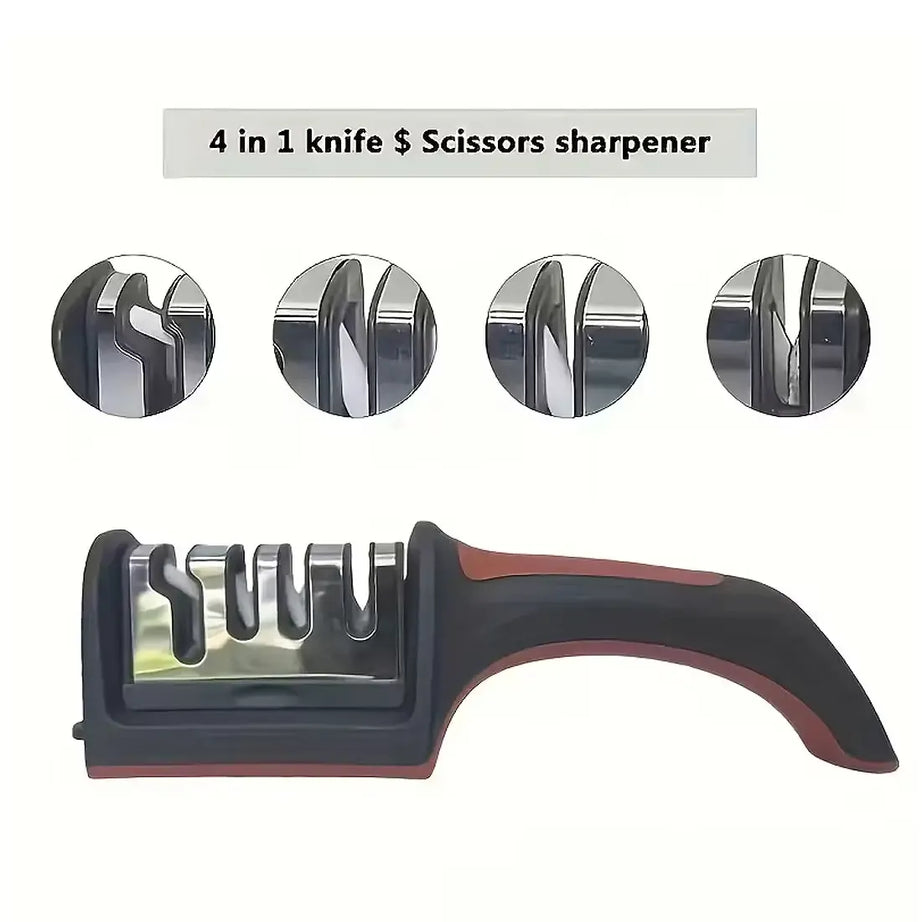 Kitchenly 4-in-1 Adjustable Kitchen Knife Sharpener view 5 - Nexusmart Pakistan