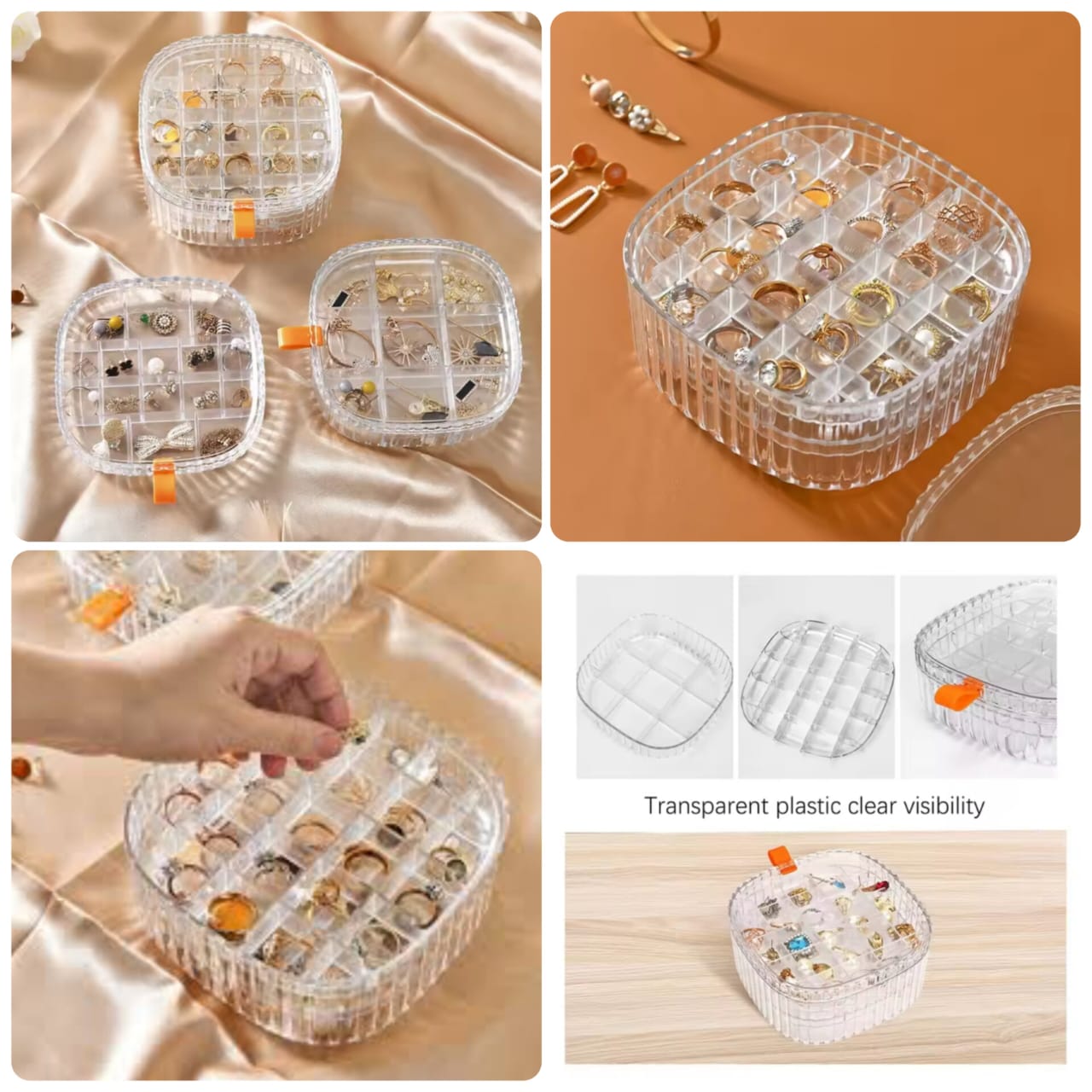 Transparent Acrylic Jewelry Organizer Box for Home Use product image - Nexusmart Pakistan