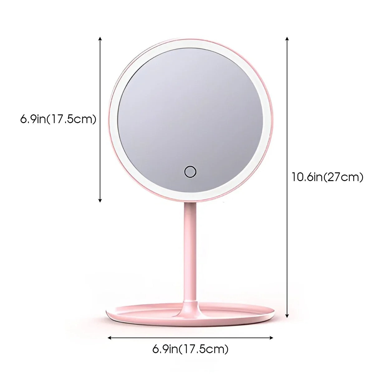 Rechargeable LED Makeup Mirror - Portable Beauty Light