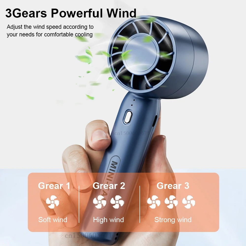 Turbo-Air Portable Rechargeable Mini Blower Fan – 3 Speed Gears