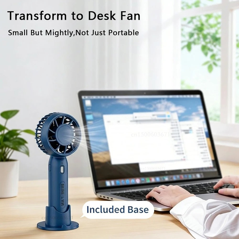 Turbo-Air Portable Rechargeable Mini Blower Fan – 3 Speed Gears
