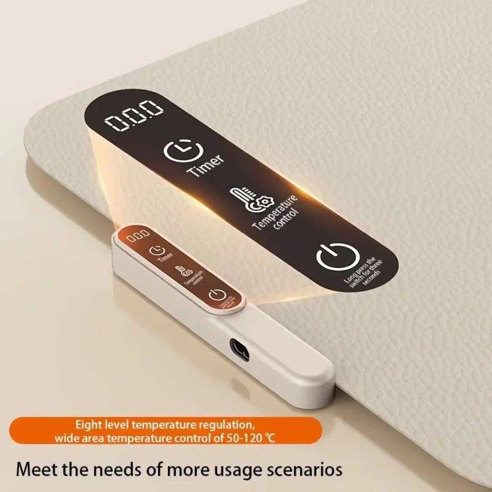Electric Food Warmer Plate – Fast Heating Foldable Warming Mat