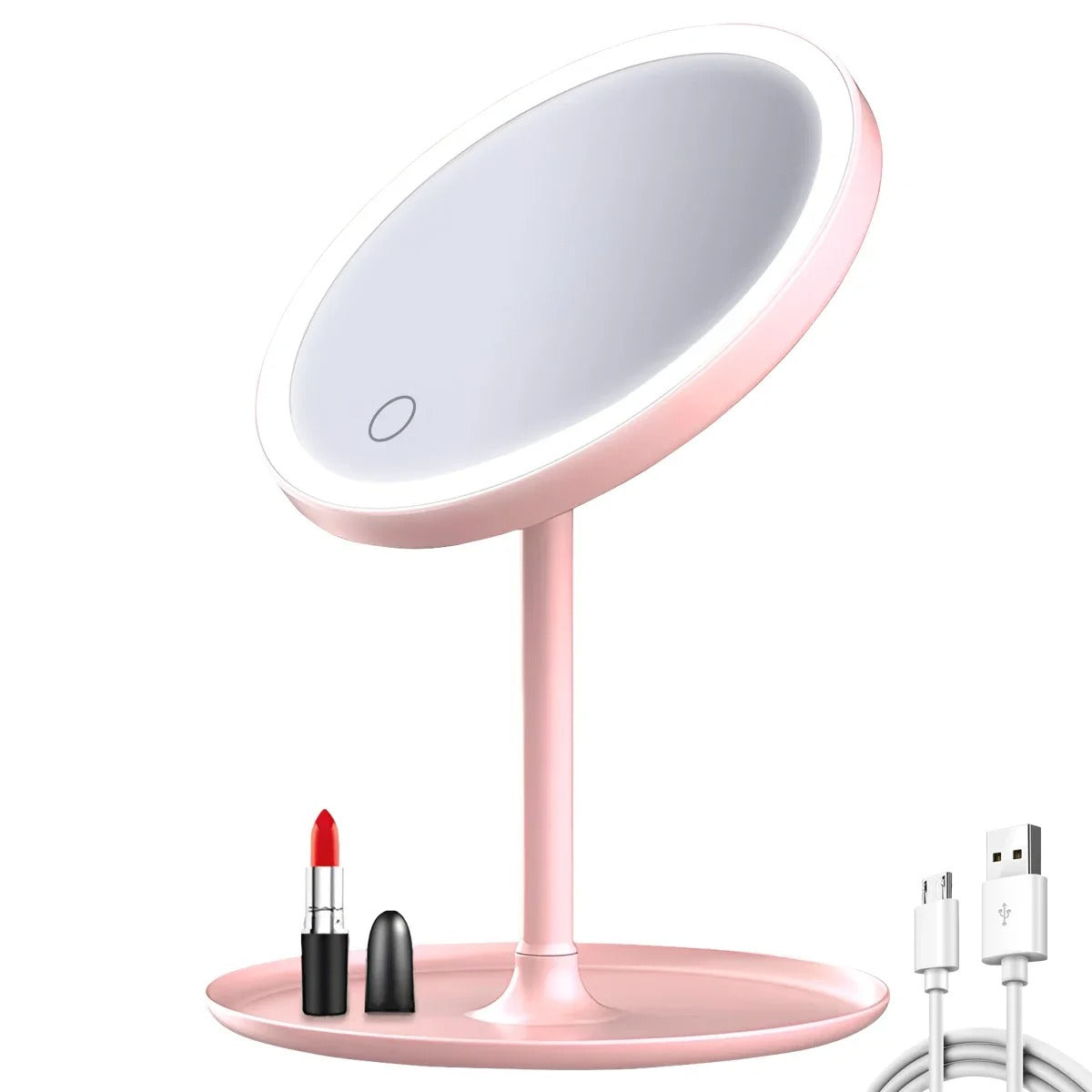 Rechargeable LED Makeup Mirror - Portable Beauty Light