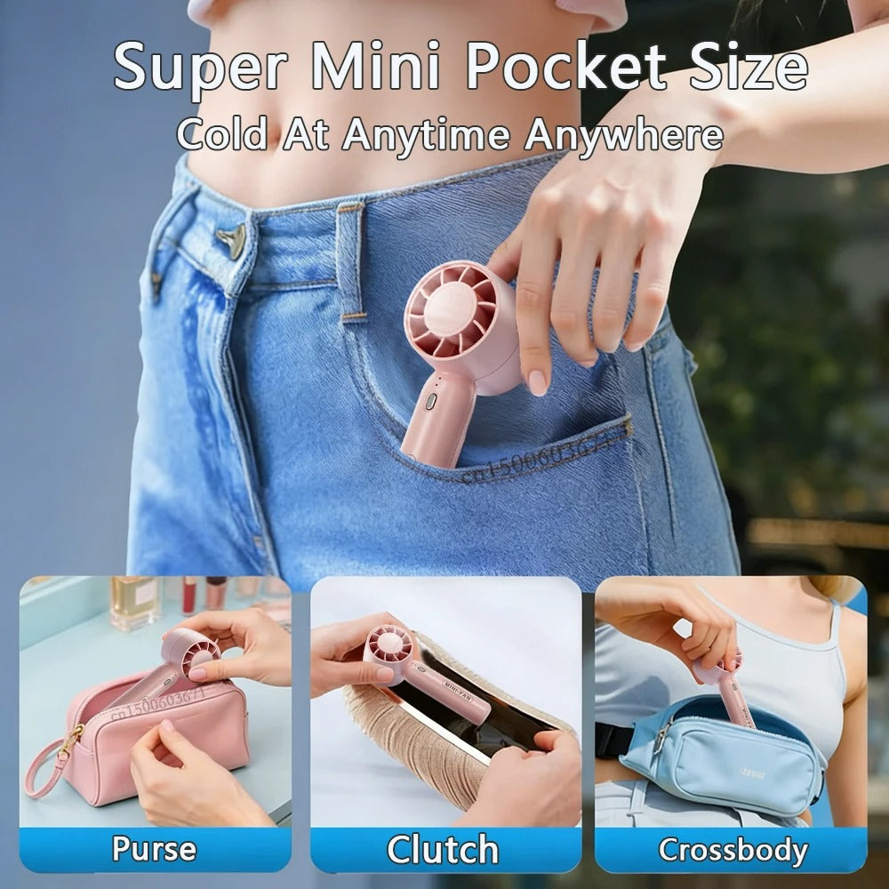 Turbo-Air Portable Rechargeable Mini Blower Fan – 3 Speed Gears
