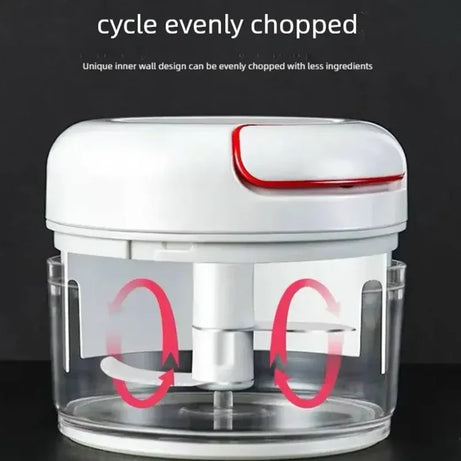 Manual Garlic Chopper with Easy Pull Mechanism