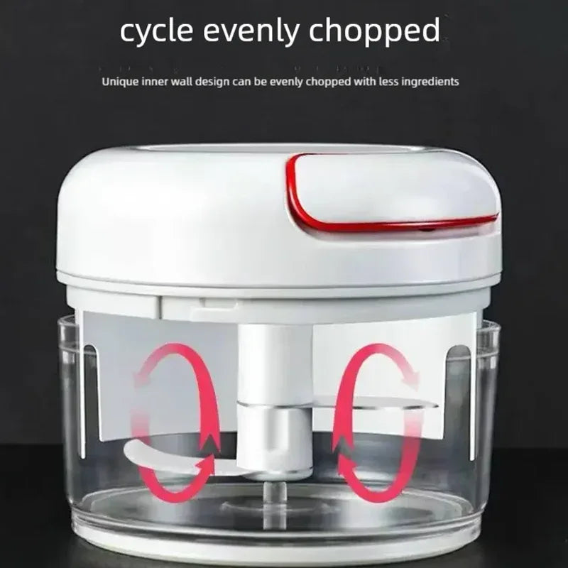 Manual Garlic Chopper with Easy Pull Mechanism