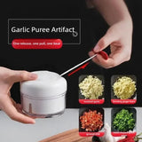 Manual Pull Garlic Chopper – Easy Herb Chopper