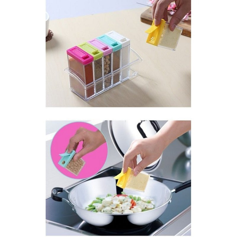 6 Units Transparent Spices Container Kitchen & Cooking product image - Nexusmart Pakistan