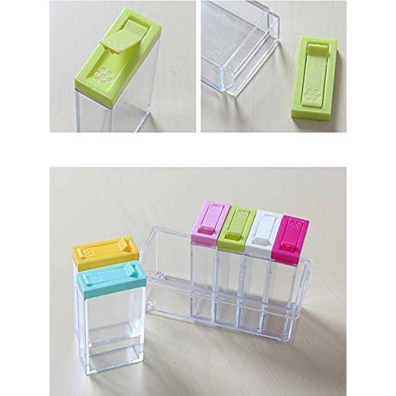 6 Units Transparent Spices Container Kitchen & Cooking view 3 - Nexusmart Pakistan